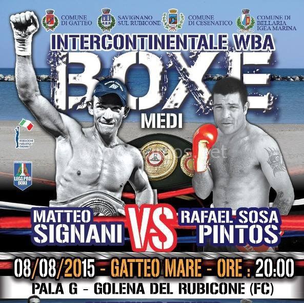 Matteo Signani and Uruguayan Rafael Sosa Pintos face off Saturday in Emilia Romagna, Italy, for the vacant WBA Inter-Continental middleweight title.