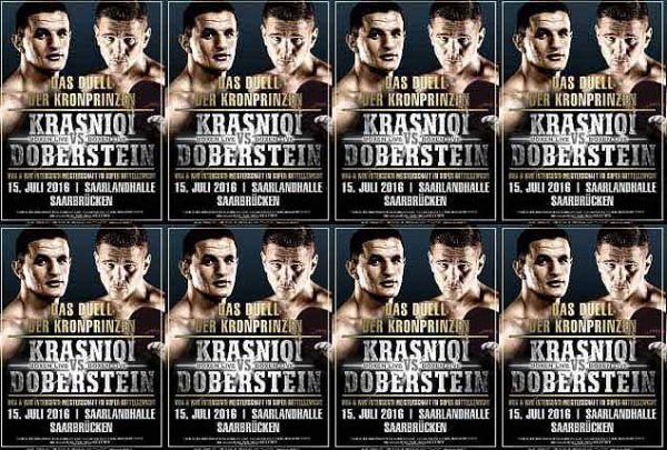 Juergen Doberstein will defend his WBA Inter-Continental super middleweight title against Robin Krasniqi.